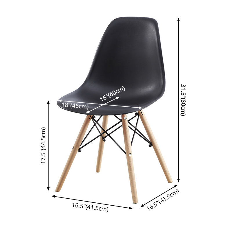 Hedendaagse stijl Beech Wood stoel Solid Back Side Kitchen Dining Stoelen