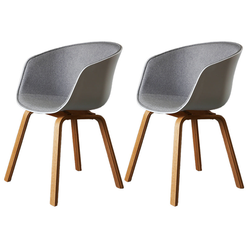 Contemporary Style Dining Room Chairs Kitchen Arm Chair with Wooden Legs