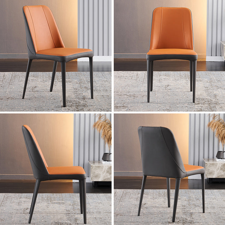 Chaises de salle à manger en métal contemporain Parsons Chaise sans arme pour usage à domicile