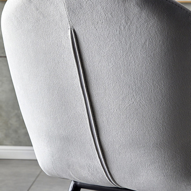 Home Scandinavian Side Chair Wingback Metal Upholstered Dining Room Chair