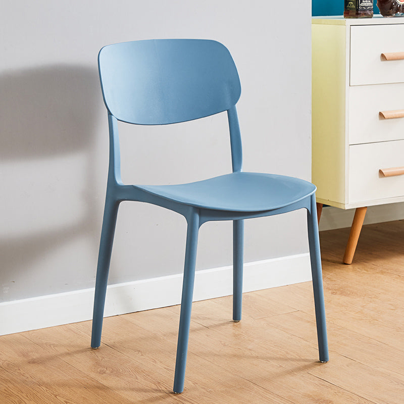 Home Scandinavian Side Chair Stackable Open Back Plastic Dining Room Chair