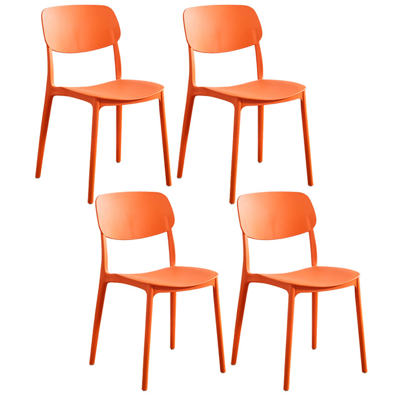 Home Scandinavian Side Chair Stackable Open Back Plastic Dining Room Chair