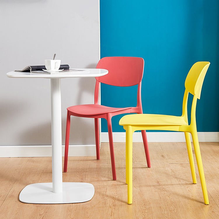 Home Scandinavian Side Chair Stackable Open Back Plastic Dining Room Chair