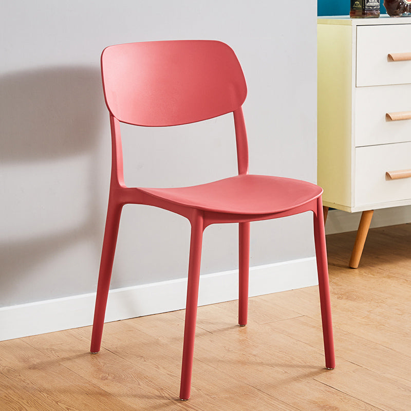 Home Scandinavian Side Chair Stackable Open Back Plastic Dining Room Chair
