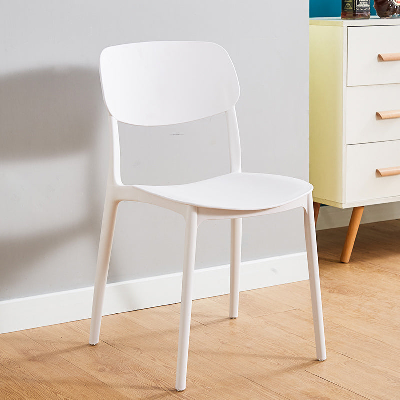 Home Scandinavian Side Chair Stackable Open Back Plastic Dining Room Chair