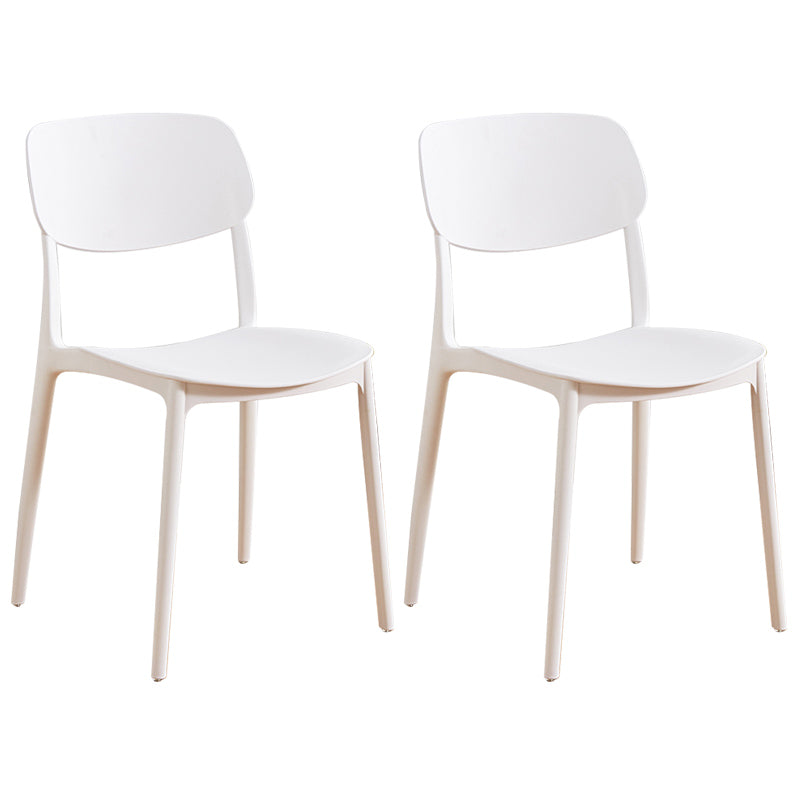 Home Scandinavian Side Chair Stackable Open Back Plastic Dining Room Chair