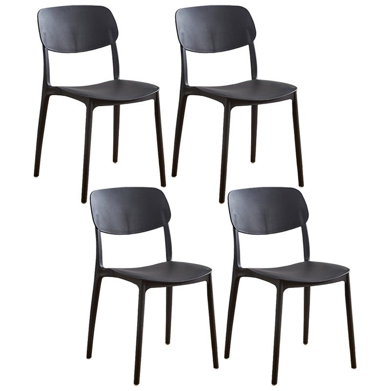 Home Scandinavian Side Chair Stackable Open Back Plastic Dining Room Chair