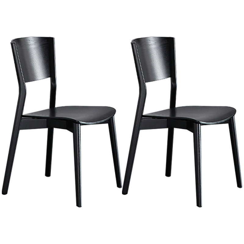 Modern Kitchen Wooden Dining Chair Open Back Dining Side Armless Chair