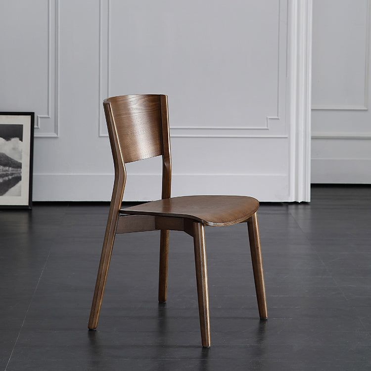 Modern Kitchen Wooden Dining Chair Open Back Dining Side Armless Chair