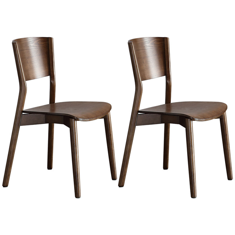 Modern Kitchen Wooden Dining Chair Open Back Dining Side Armless Chair
