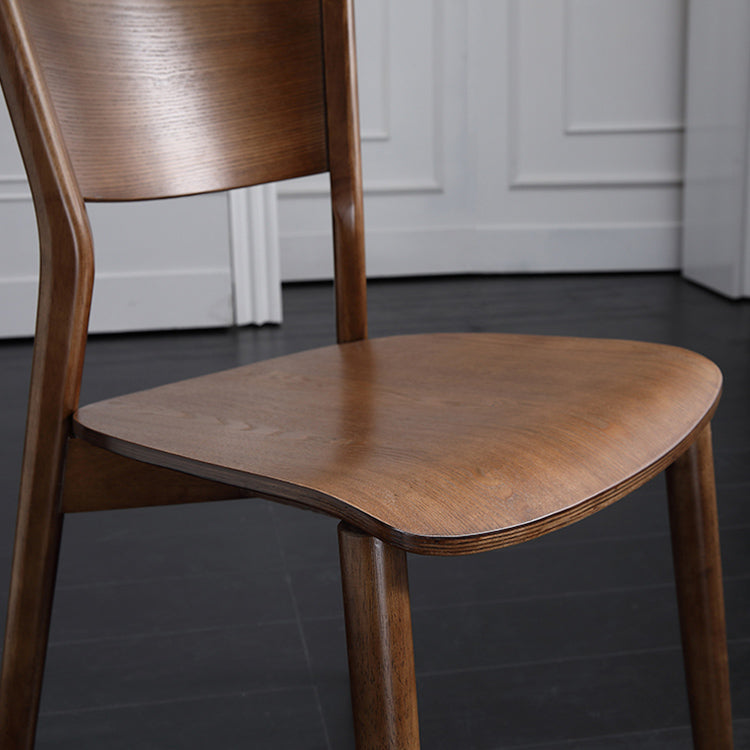 Modern Kitchen Wooden Dining Chair Open Back Dining Side Armless Chair