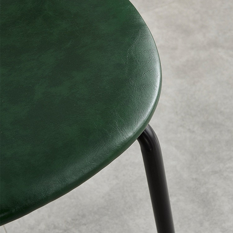 Contemporary Metal Dining Room Chairs Armless Open Back Dining Side Chair for Home Use
