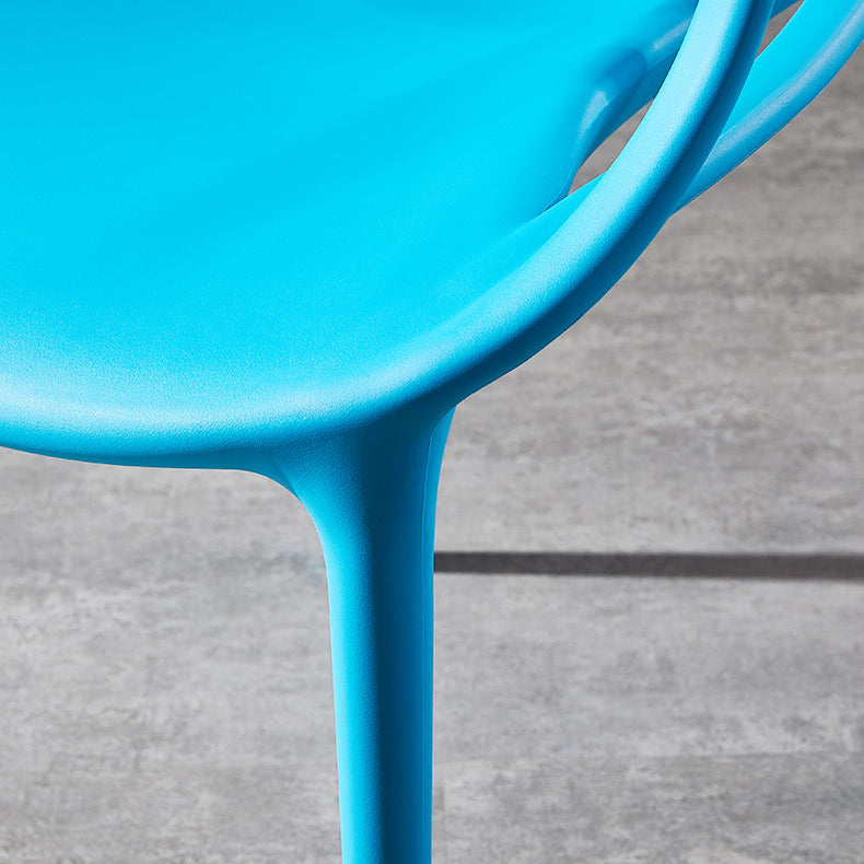 Fauteuil de salle à manger en plastique scandinave, fauteuils de salle à manger empilables d'intérieur