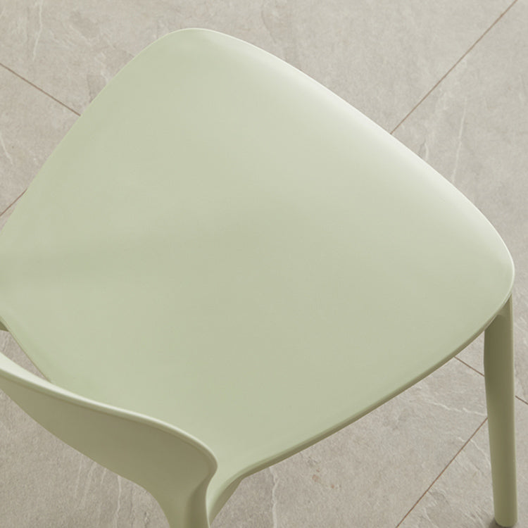 Scandinavian Plastic Armless Dining Chairs Indoor Stackable Side Chair