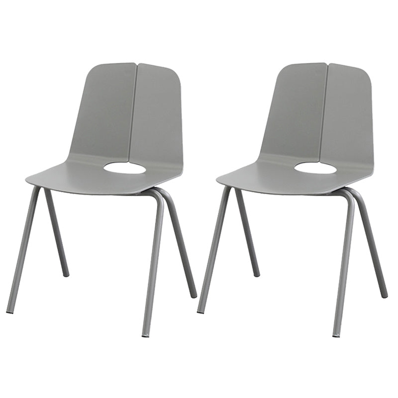 Contemporary Style Dining Room Arm Chair Metal Stackable Chair for Kitchen