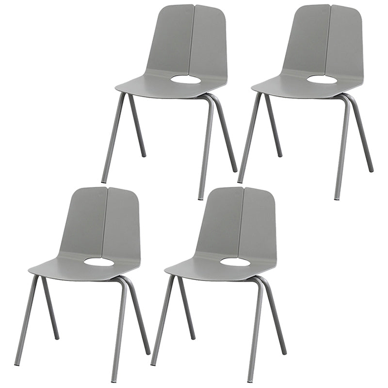 Contemporary Style Dining Room Arm Chair Metal Stackable Chair for Kitchen