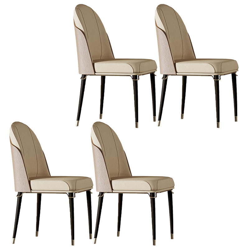 Contemporary Style Ash Wood Chairs Solid Back Side Dining Kitchen Chair Set