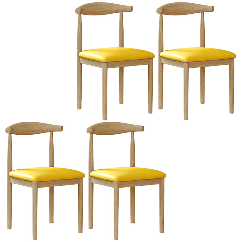 Contemporary Style Metal Chair Set Open Back Side Kitchen Dining Rooms Chair