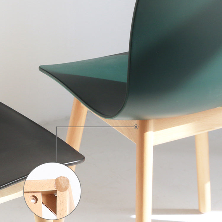 Contemporary Style Dining Armless Chair Wooden Dining Side Chair for Kitchen