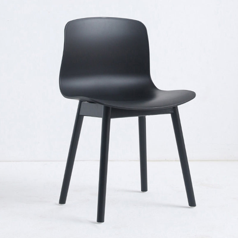 Contemporary Style Dining Armless Chair Wooden Dining Side Chair for Kitchen