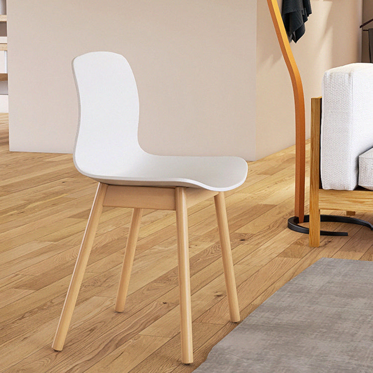 Contemporary Style Dining Armless Chair Wooden Dining Side Chair for Kitchen