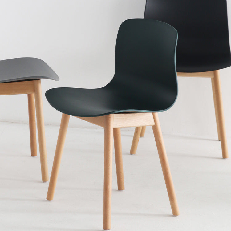 Contemporary Style Dining Armless Chair Wooden Dining Side Chair for Kitchen