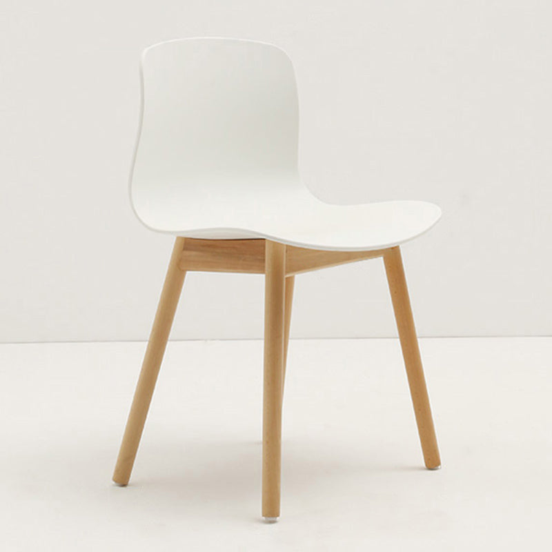 Contemporary Style Dining Armless Chair Wooden Dining Side Chair for Kitchen