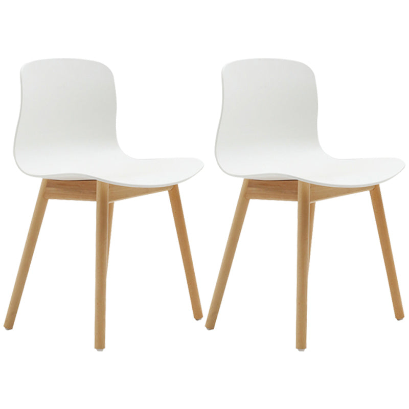 Contemporary Style Dining Armless Chair Wooden Dining Side Chair for Kitchen