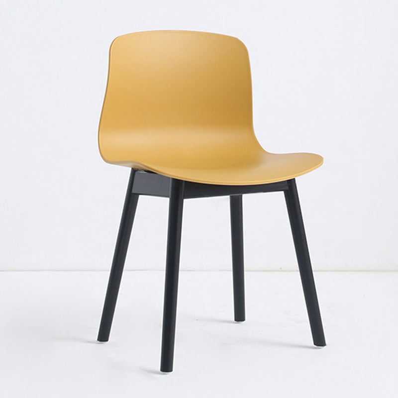 Contemporary Style Dining Armless Chair Wooden Dining Side Chair for Kitchen
