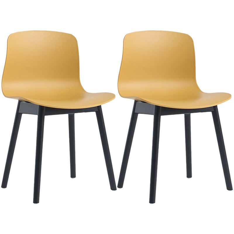 Contemporary Style Dining Armless Chair Wooden Dining Side Chair for Kitchen