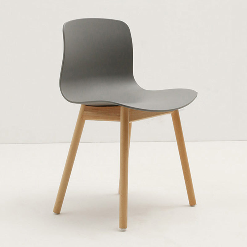 Contemporary Style Dining Armless Chair Wooden Dining Side Chair for Kitchen