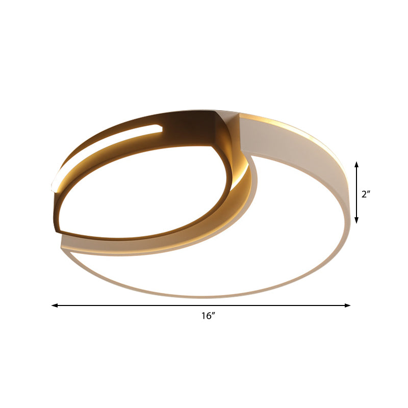 Plafonnier rond moderne en acrylique, 16/19.5/23.5 pouces, plafonniers uniques en blanc chaud/blanc pour l'intérieur