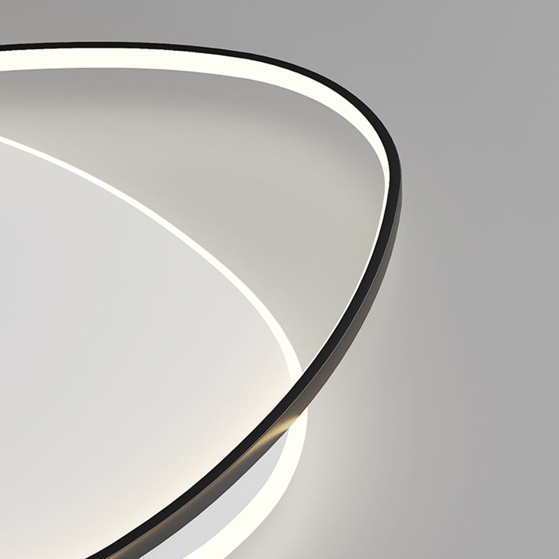 Plafonniers encastrés géométriques modernes, luminaires encastrés en métal avec abat-jour en acrylique