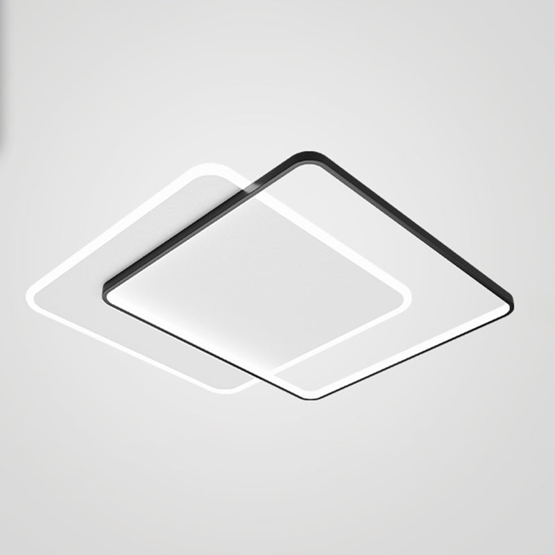 Plafonniers encastrés géométriques modernes, luminaires encastrés en métal avec abat-jour en acrylique