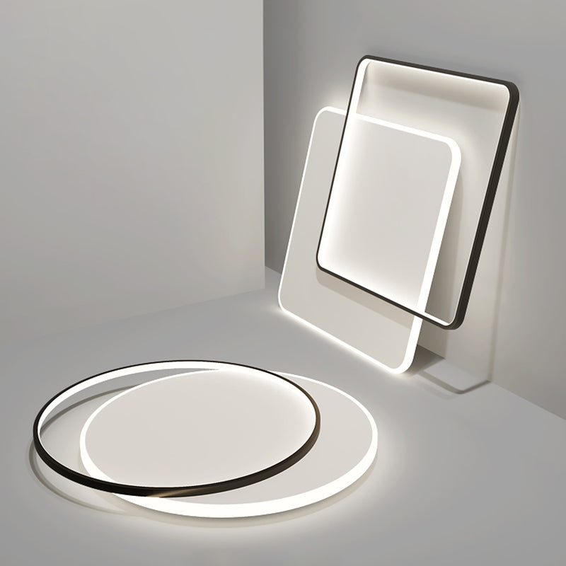 Plafonniers encastrés géométriques modernes, luminaires encastrés en métal avec abat-jour en acrylique