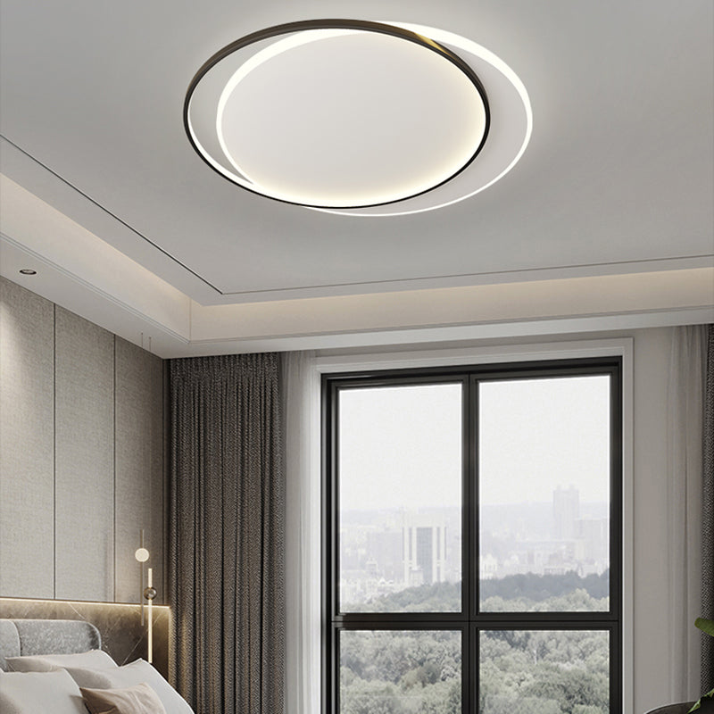 Plafonniers encastrés géométriques modernes, luminaires encastrés en métal avec abat-jour en acrylique