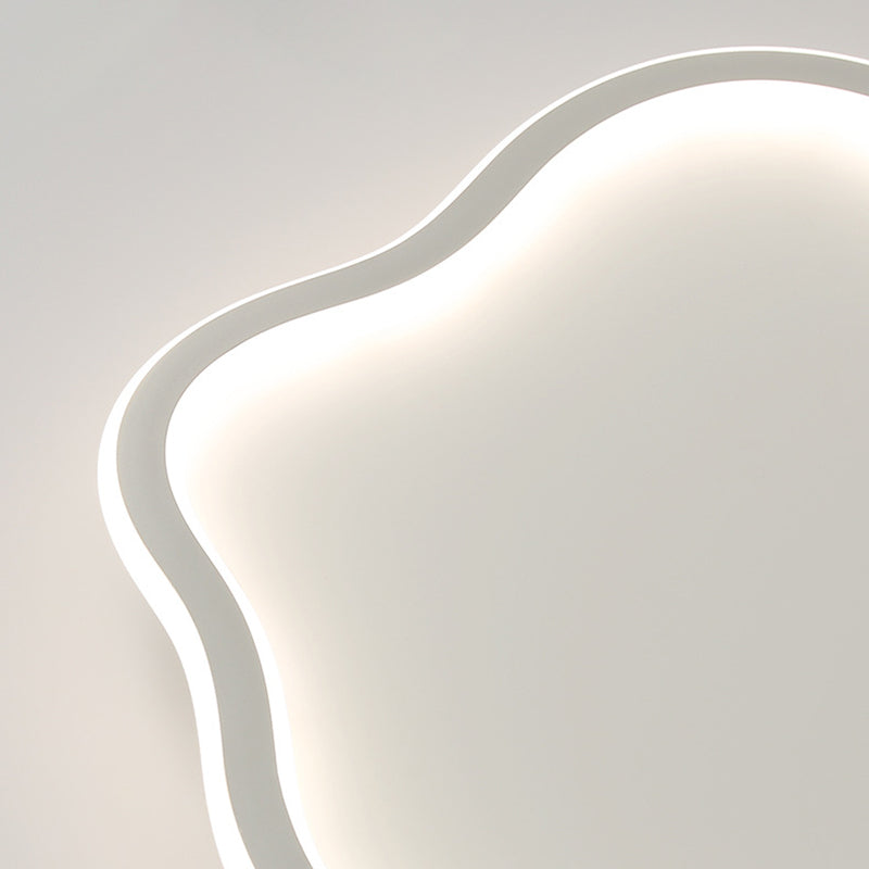 Modern Minimalist LED Ceiling Fixture Wrought Iron Cloud Flush Mount with Acrylic Shade