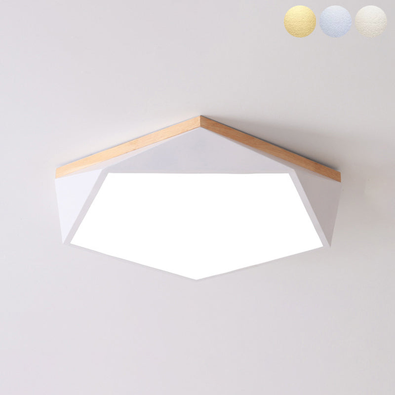 1 Light Round Shade Flush Mount Nordic Macaroon style Flush Mount Ceiling Light Fixture