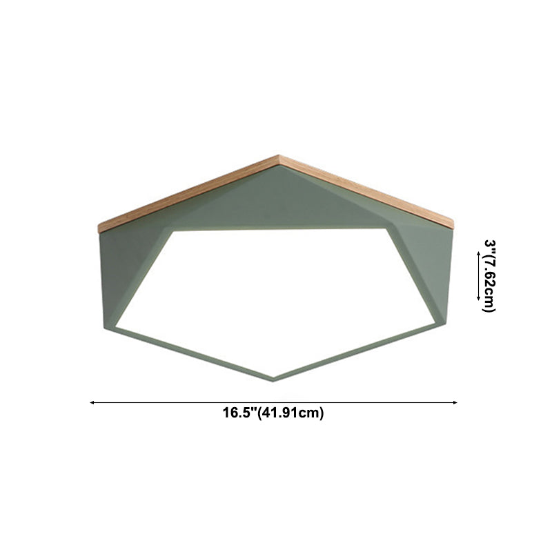 1 Light Round Shade Flush Mount Nordic Macaroon style Flush Mount Ceiling Light Fixture