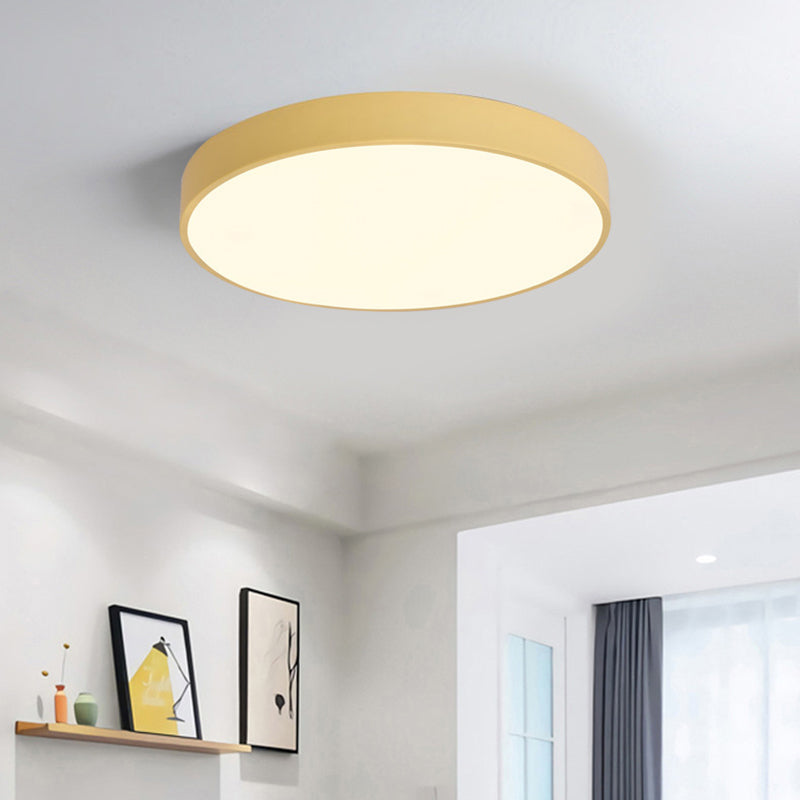 1-Light Round Shade Flush Mount Modern Simple Style Flush Mount Ceiling Light Fixtures