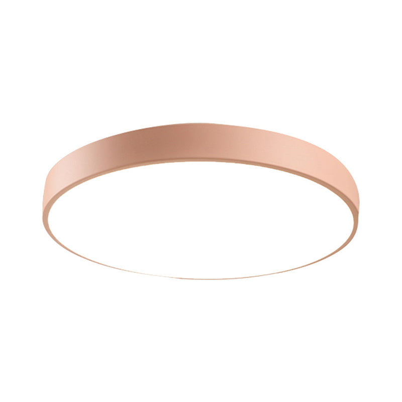 1-Light Round Shade Flush Mount Modern Simple Style Flush Mount Ceiling Light Fixtures