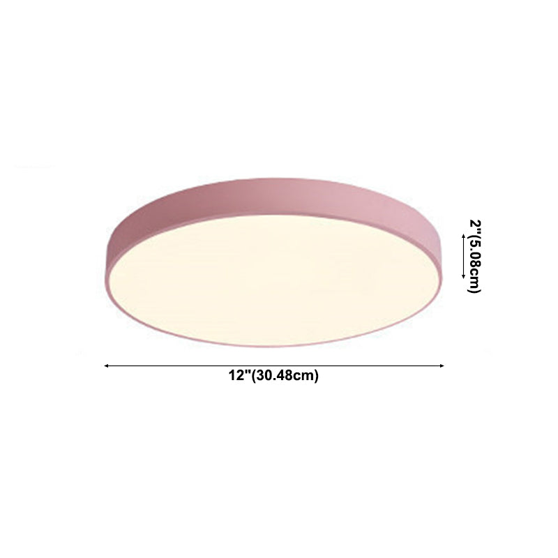 1-Light Round Shade Flush Mount Modern Simple Style Flush Mount Ceiling Light Fixtures