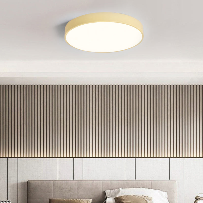 1-Light Round Shade Flush Mount Modern Simple Style Flush Mount Ceiling Light Fixtures