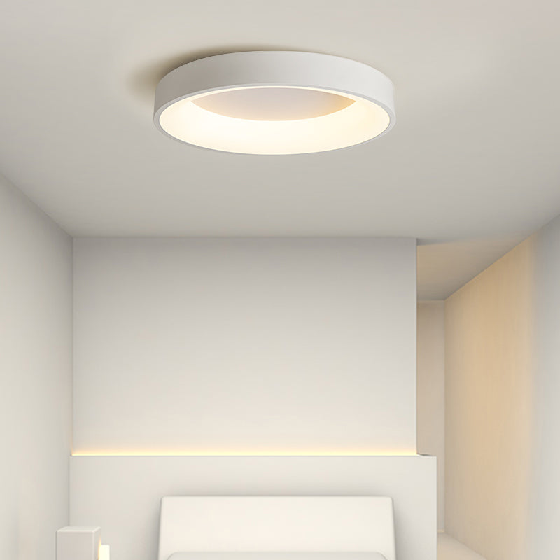 Modern Round Flush Mount Ceiling Light Metal 1 Light Flush Mount Ceiling Light Fixture