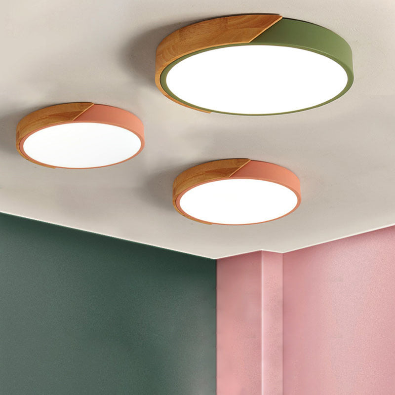 Simple Modern Nordic Style LED Flush Mount Lighting for Living Room Dining Room