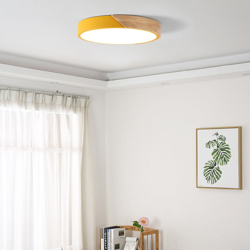 Simple Modern Nordic Style LED Flush Mount Lighting for Living Room Dining Room