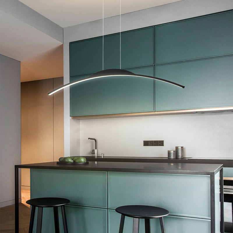 Linear Island Lighting Modern Kitchen Island Lighting Metal 1 Light Island Chandelier