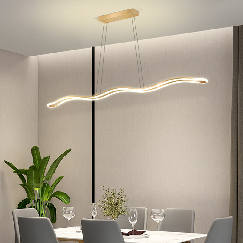 Nordic Characteristic Simple Modern Style LED Island Chandelier Light for Dining Room