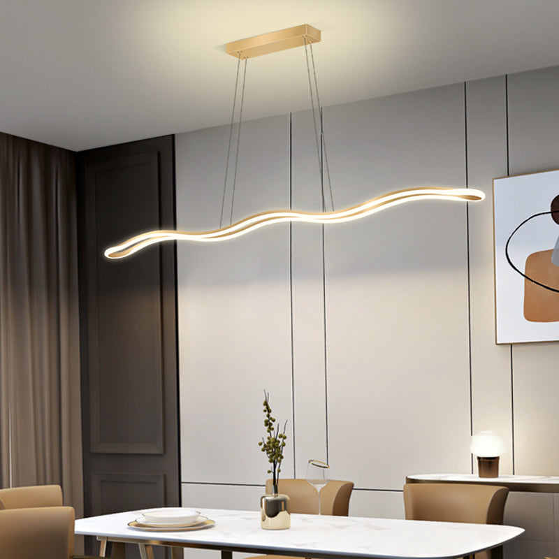 Nordic Characteristic Simple Modern Style LED Island Chandelier Light for Dining Room