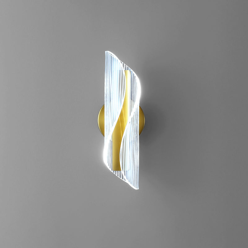 Geometric Wall Sconce Modern Wall Lights Metal 1 Light Sconce Light in Gold Finish